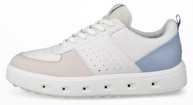 Ecco Ecco Street 720 zapatos de golf para mujer, grava/blanco/azul polvoriento