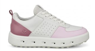 Ecco Street 720 zapatos de golf para mujer, blanco/blush/blossom rose