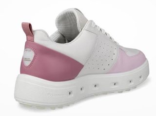 Ecco Street 720 zapatos de golf para mujer, blanco/blush/blossom rose