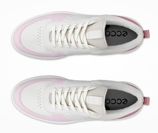 Ecco Street 720 zapatos de golf para mujer, blanco/blush/blossom rose