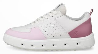 Ecco Street 720 zapatos de golf para mujer, blanco/blush/blossom rose