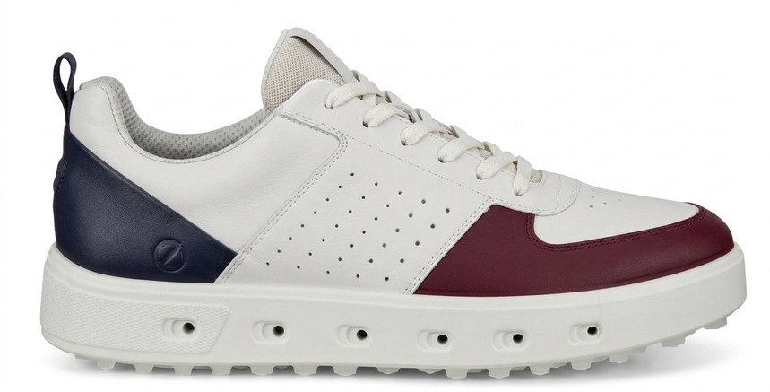 Ecco Street 720 zapatos de golf para mujer, dark ruby/white/marine