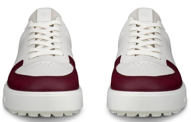 Ecco Street 720 zapatos de golf para mujer, dark ruby/white/marine