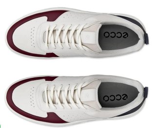 Ecco Street 720 zapatos de golf para mujer, dark ruby/white/marine