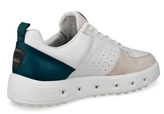Ecco Ecco Street 720 zapatos de golf para hombre, grava/blanco/verde bahía
