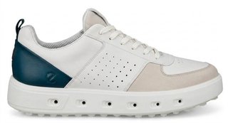 Ecco Ecco Street 720 zapatos de golf para hombre, grava/blanco/verde bahía