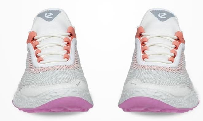 Ecco Biom H5 zapatillas de golf mujer, blanco/coral quemado