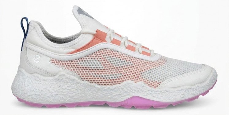 Ecco Biom H5 zapatillas de golf mujer, blanco/coral quemado