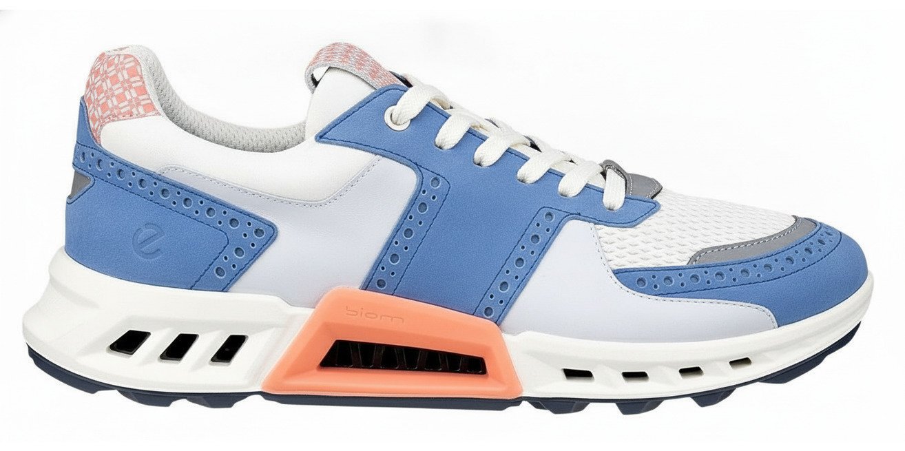 Ecco Biom C4 zapatos de golf para hombre, azul federal/blanco/coral quemado