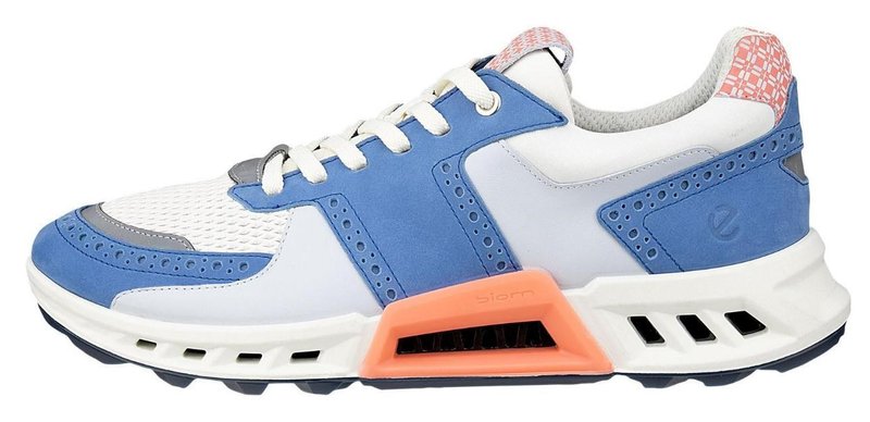 Ecco Biom C4 zapatos de golf para hombre, azul federal/blanco/coral quemado