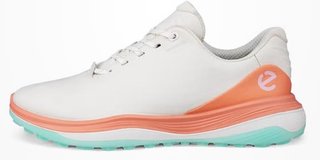 Ecco LT1 zapatos de golf mujer, blanco/coral quemado