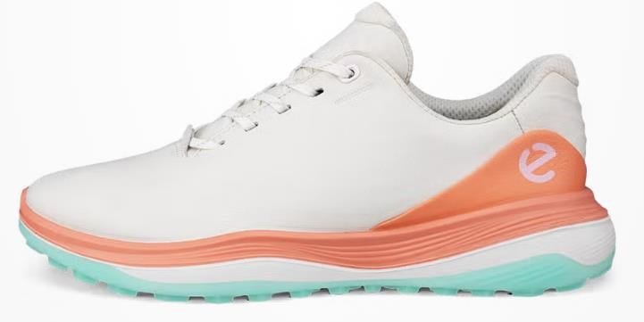 Ecco LT1 zapatos de golf mujer, blanco/coral quemado