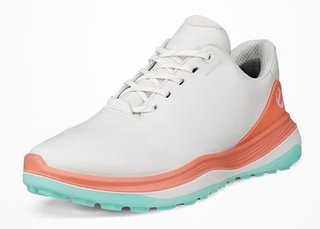 Ecco LT1 zapatos de golf mujer, blanco/coral quemado