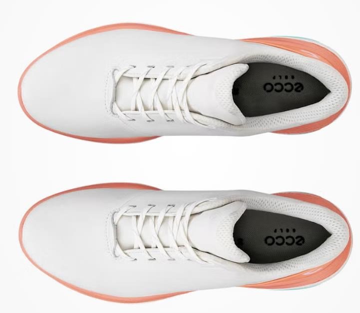 Ecco LT1 zapatos de golf mujer, blanco/coral quemado