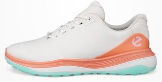 Ecco LT1 zapatos de golf mujer, blanco/coral quemado