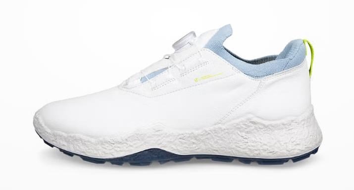Ecco Biom H5 BOA zapatos de golf para hombre, blanco/azul polvoriento
