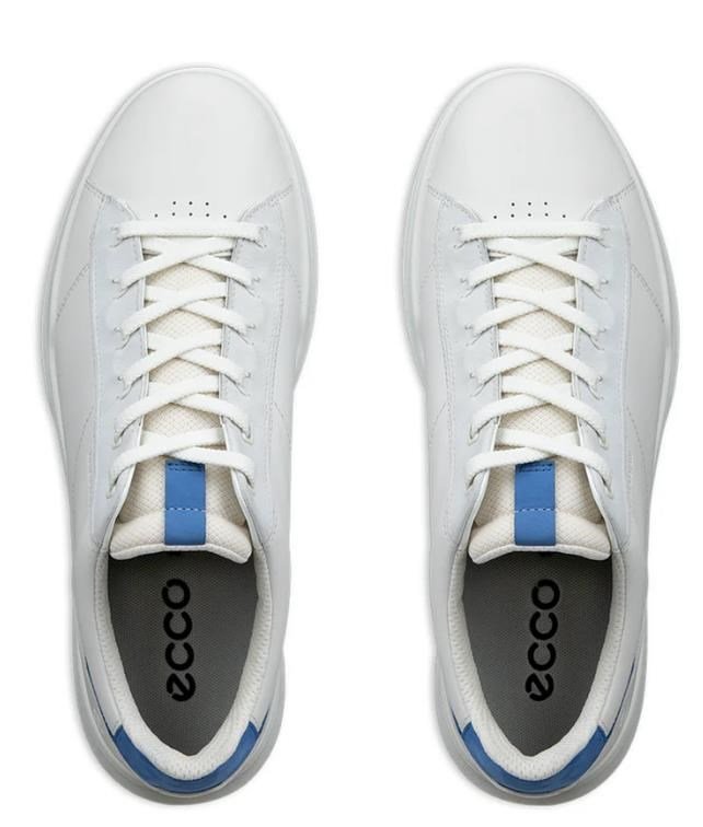 Ecco Street Vibe zapatos de golf para hombre, blanco/azul federal
