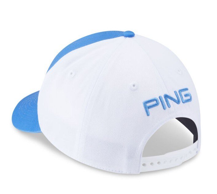 PING Tour Classic gorra de hombre, fresh water/white