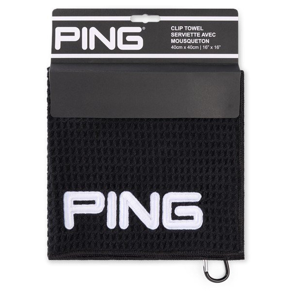 PING Golf Ping Clip toalla de golf, negra