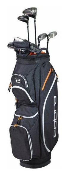Cobra Fly-XL 2 Black Gold halfset de golf de hombre 2025, grafito + bolsa de trípode