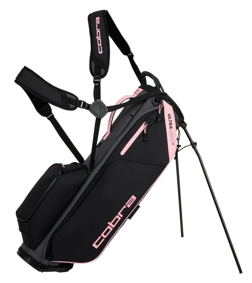 Cobra Ultralight 2 stand bag, negro/oro rosa