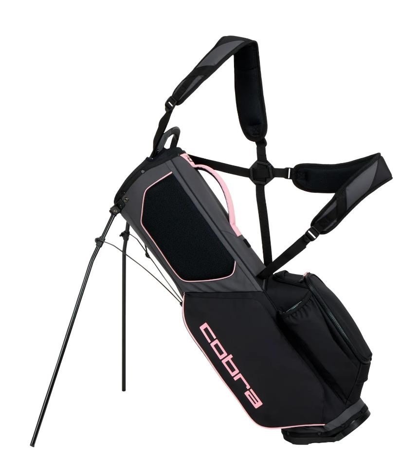 Cobra Ultralight 2 stand bag, negro/oro rosa
