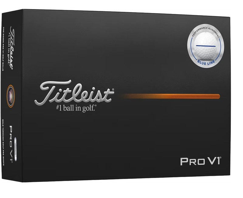 Titleist Pro V1 pelotas de golf 2025 (12 pelotas), Performance Alignment BLUE