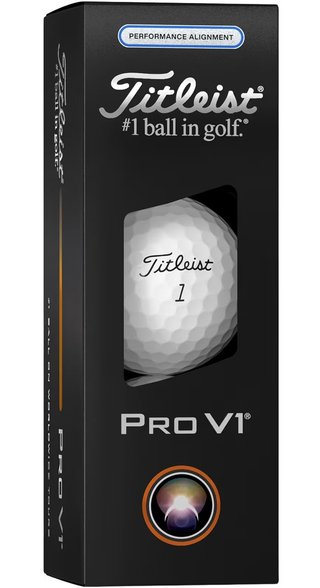 Titleist Pro V1 pelotas de golf 2025 (12 pelotas), Performance Alignment BLUE