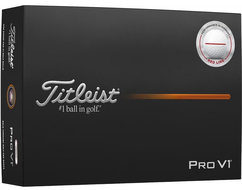 Titleist Pro V1 2025 pelotas de golf, Performance Alignment RED
