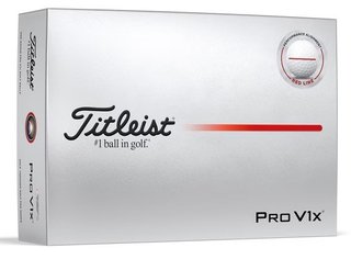 Titleist Pro V1x 2025 pelotas de golf, Performance Alignment RED