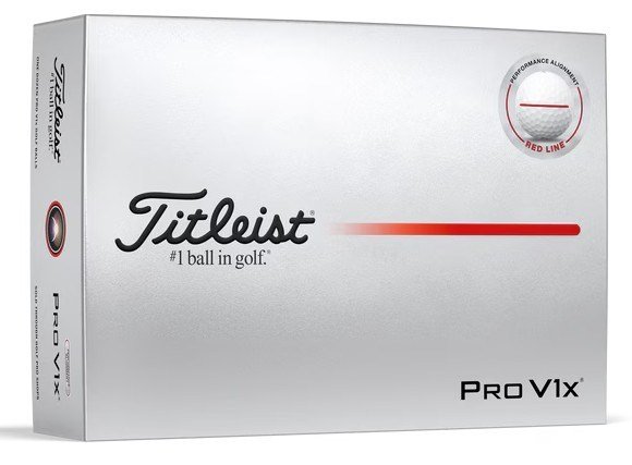 Titleist Pro V1x 2025 pelotas de golf, Performance Alignment RED