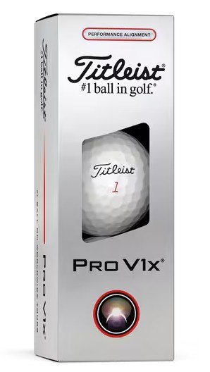 Titleist Pro V1x 2025 pelotas de golf, Performance Alignment RED