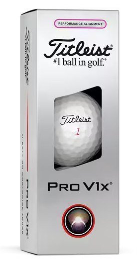 Titleist Pro V1x 2025 pelotas de golf, Performance Alignment PINK