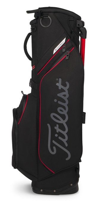 Titleist Players S4 StaDry stand bag, negro/rojo/grafito