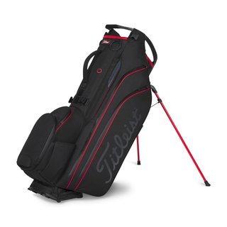 Titleist Hybrid 14 StaDry stand bag, negro/negro/rojo