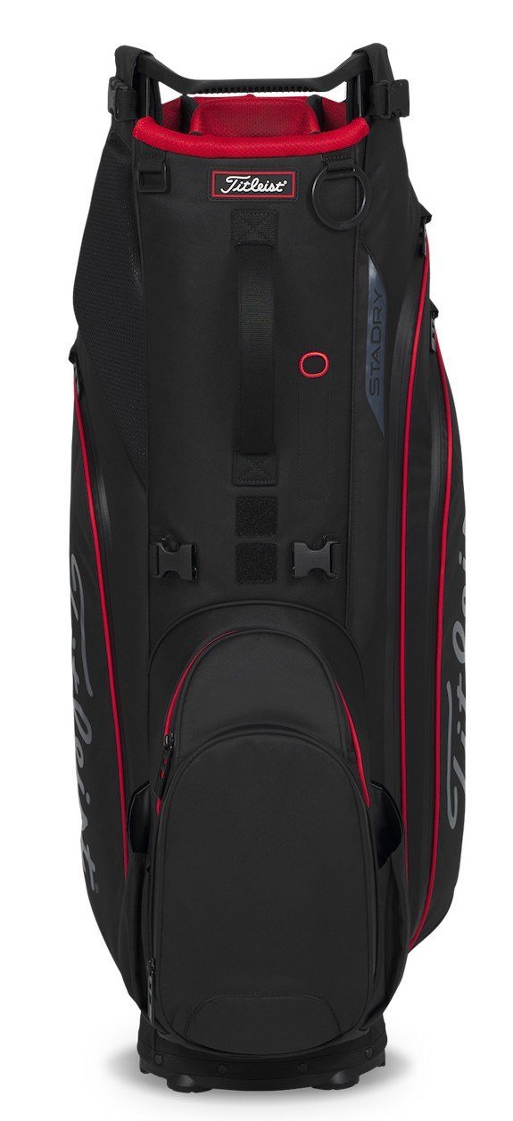 Titleist Hybrid 14 StaDry stand bag, negro/negro/rojo