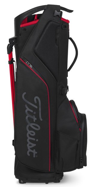 Titleist Hybrid 14 StaDry stand bag, negro/negro/rojo