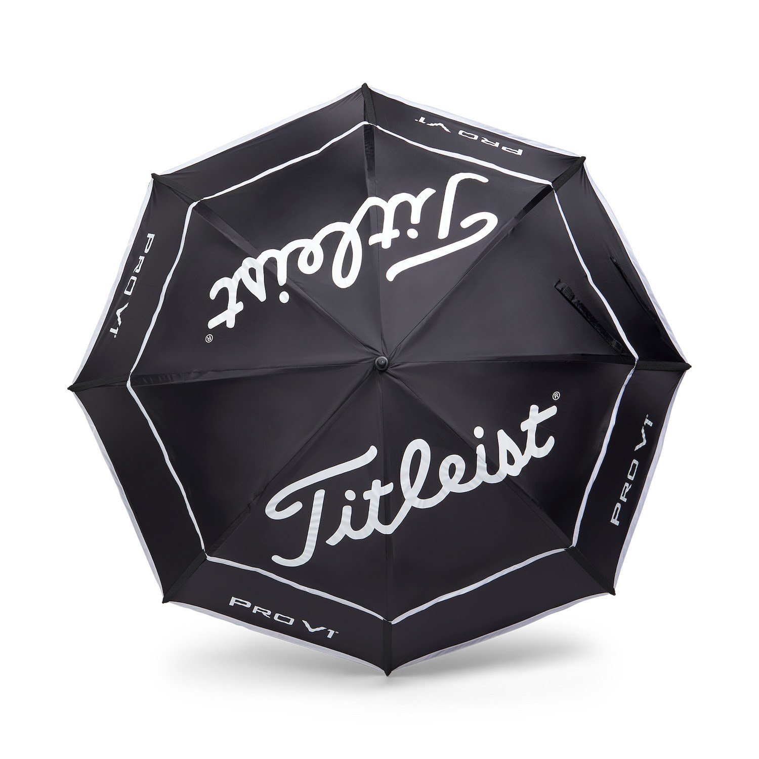 Titleist Tour Double Canopy paraguas, negro/blanco