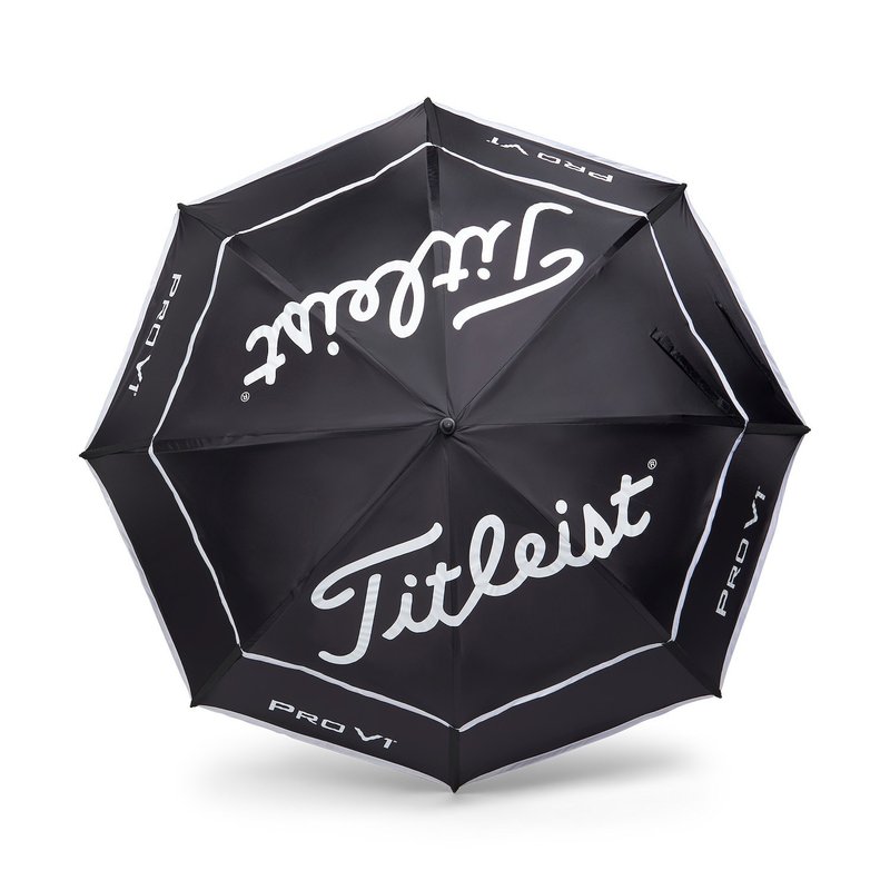 Titleist Tour Double Canopy paraguas, negro/blanco