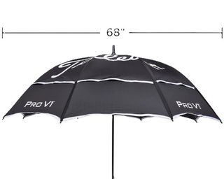 Titleist Tour Double Canopy paraguas, negro/blanco