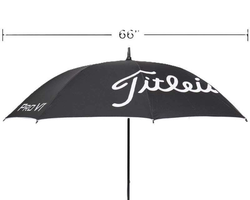 Titleist Tour Lightweight UV paraguas, negro/blanco