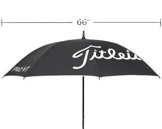Titleist Tour Lightweight UV paraguas, negro/blanco