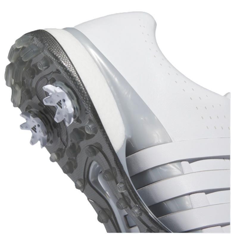 Adidas Tour360 24 Wide zapatos de golf para hombre, blanco/plata