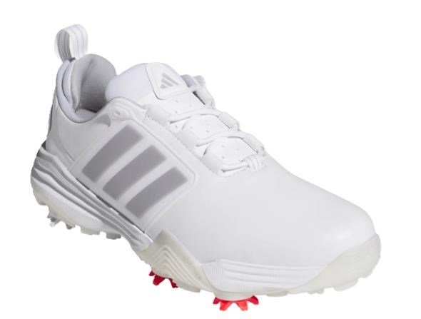 Adidas Adipower 26 zapatos de golf para hombre, blanco/plata