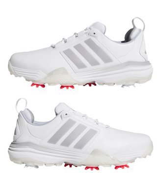 Adidas Adipower 26 zapatos de golf para hombre, blanco/plata