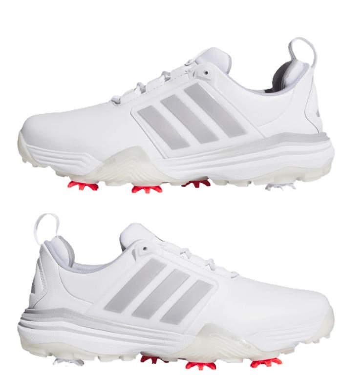 Adidas Adipower 26 zapatos de golf para hombre, blanco/plata
