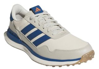 Adidas S2G 26 Leather Spikeless zapatos de golf para hombre, blanco/azul