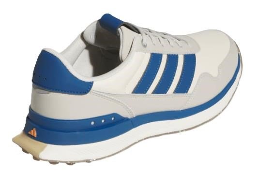 Adidas S2G 26 Leather Spikeless zapatos de golf para hombre, blanco/azul