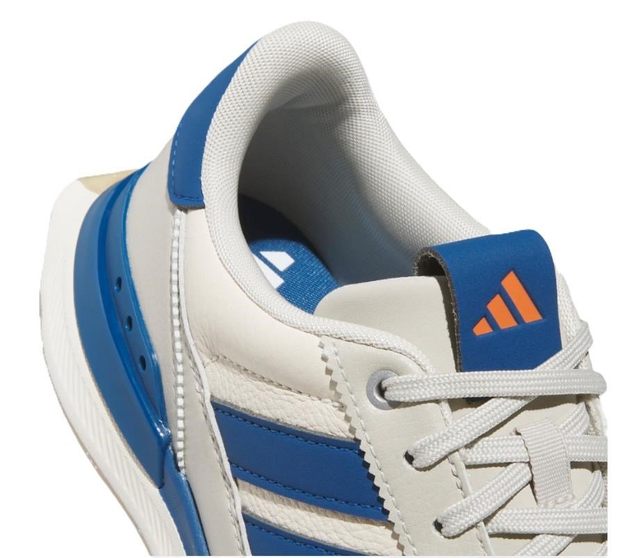 Adidas S2G 26 Leather Spikeless zapatos de golf para hombre, blanco/azul