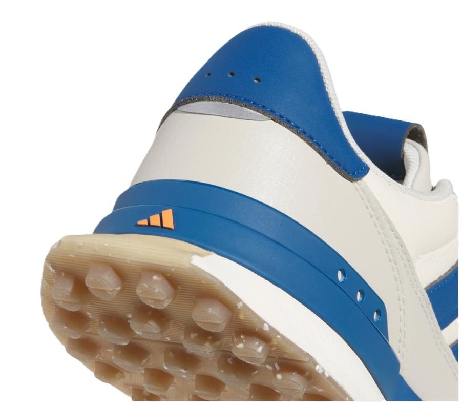 Adidas S2G 26 Leather Spikeless zapatos de golf para hombre, blanco/azul